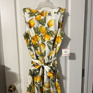 NWT Anne Klein knee-length Lemon Dress size 10